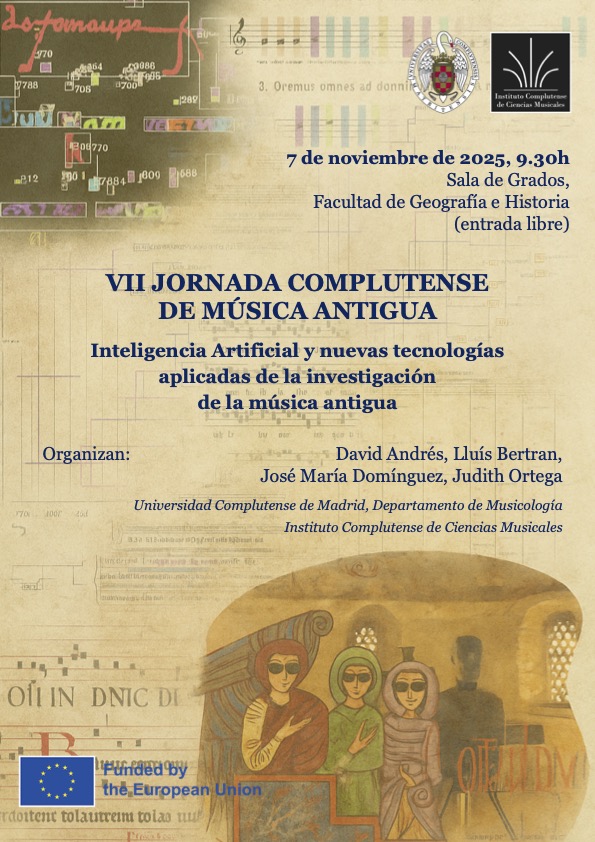 Jornada poster cartel VII jornada complutense musica antigua - Repertorium AI will revolutionise music scholarship, enhance streaming revenues, and empower musicians